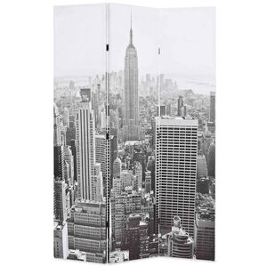 vidaXL Skladac&iacute; parav&aacute;n 120x170 cm, potlač New Yorku, čierno biela