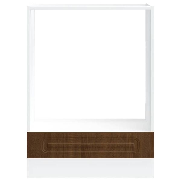 vidaXL Skrinka na rúru Kalmar, hnedý dub, kompozitné drevo