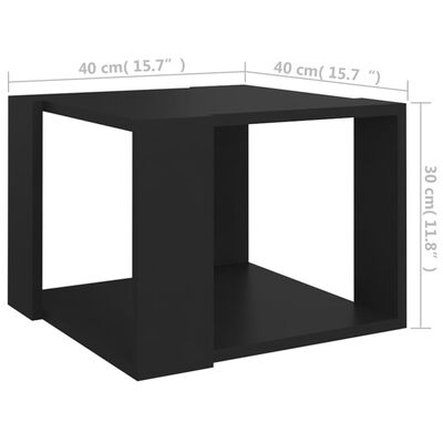 vidaXL Konferenčný stolík, čierny 40x40x30 cm, kompozitné drevo