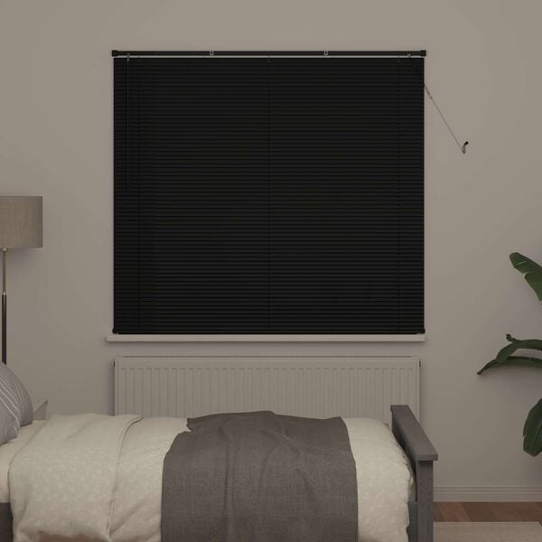 vidaXL Žal&uacute;zia Nastaviteľn&aacute; Čierna 150 x 140 cm PVC