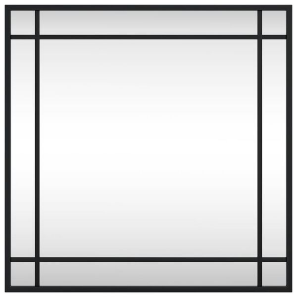 vidaXL N&aacute;stenn&eacute; zrkadlo čierne 50x50 cm &scaron;tvorcov&eacute; železn&eacute;