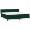 vidaXL Posteľn&yacute; r&aacute;m boxsping s matracom tmavozelen&yacute; 200x200 cm zamat