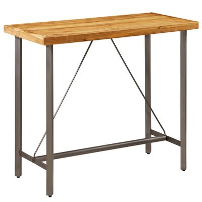 vidaXL Barový stôl, masívne recyklované teakové drevo, 120x58x106 cm