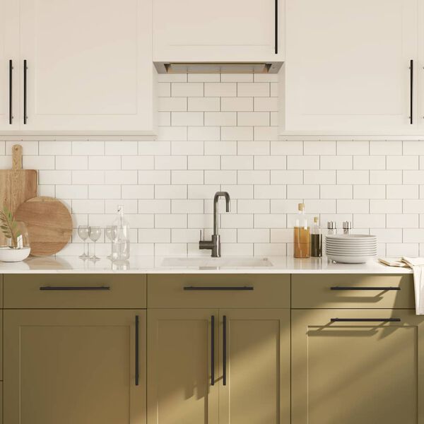 vidaXL Rukoväte na skrinku 5 ks čierne 224 mm nehrdzavejúca oceľ