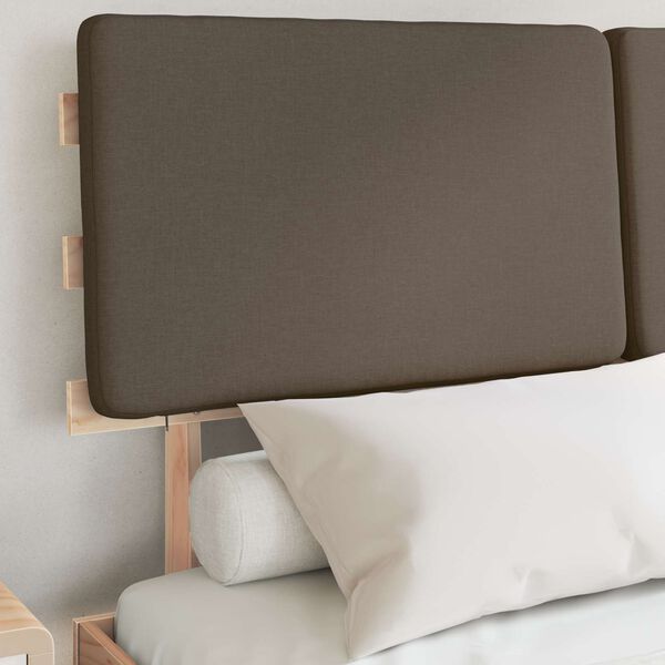 vidaXL R&aacute;m postele s čal&uacute;nen&yacute;m čelom Sivohned&aacute; 140 x 190 cm