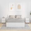 vidaXL Nočn&eacute; stol&iacute;ky 2 pcs Vysok&yacute; lesk bielej 30,5 x 30 x 43 cm