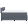 vidaXL Posteľný rám boxspring s matracom tmavosivý 200x200 cm zamat