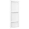 vidaXL Sprchov&yacute; v&yacute;klenok s 3 priehradkami leskl&yacute; biely 41x99x9 cm