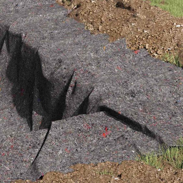 vidaXL Fleece na rybn&iacute;ky Siv&aacute; 1 x 50 m Polyester a bavlna