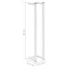 vidaXL Stojan na uter&aacute;ky biely 12,5x12,5x60 cm oceľ