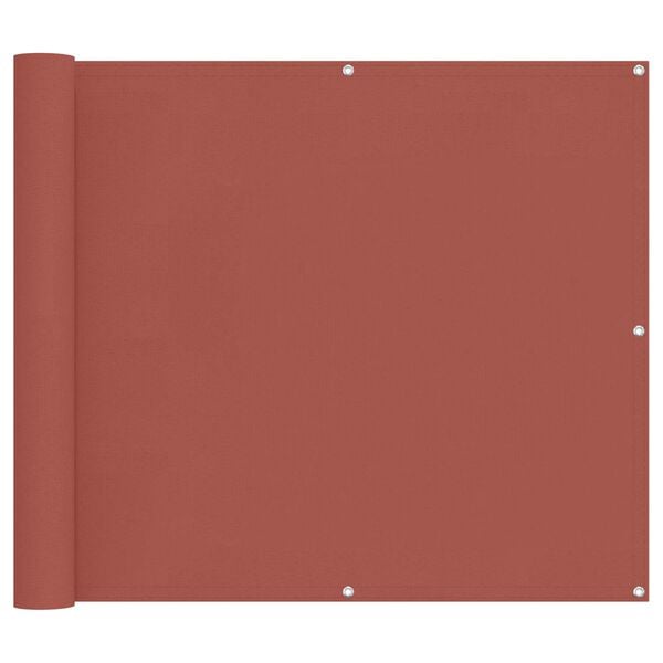 vidaXL Balk&oacute;nov&aacute; obrazovka Tehlov&aacute; 100 x 1000 cm Oxfordsk&aacute; l&aacute;tka