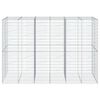 vidaXL Gabiónový kôš s krytom 300x100x200 cm pozinkované železo