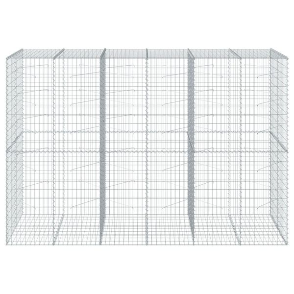 vidaXL Gabiónový kôš s krytom 300x100x200 cm pozinkované železo