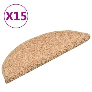 vidaXL Schodov&eacute; rohože 15 ks 56x17x3 cm zlat&eacute; polkruhov&eacute;