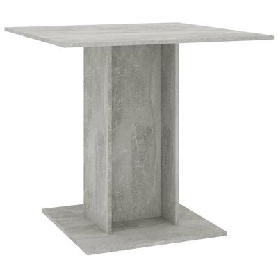 vidaXL Jedálenský stôl, betónovo sivý 80x80x75 cm, kompozitné drevo