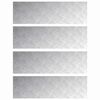vidaXL Schodov&yacute; ro&scaron;t Obdĺžnikov&yacute; 4 pcs Strieborn&aacute; 100 x 30 cm Hlin&iacute;k