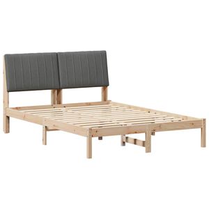 vidaXL R&aacute;m postele Hned&aacute; 135 x 190 cm Mas&iacute;vne borovicov&eacute; drevo