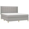 vidaXL Boxspring posteľ s matracom svetlosiv&aacute; 100x200 cm l&aacute;tka
