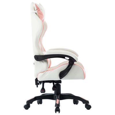 vidaXL Herná stolička, ružová, umelá koža