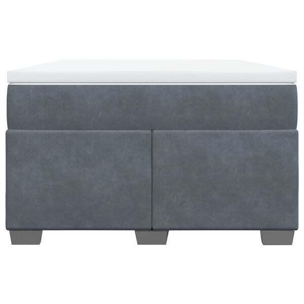 vidaXL Posteľný rám boxspring s matracom tmavosivý 90x190 cm zamat