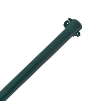 vidaXL Záhradné kovové stĺpiky, 10 ks, 1 m, zelené