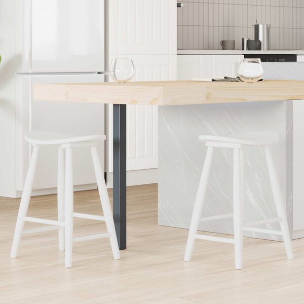 vidaXL Jed&aacute;lensk&eacute; stoličky 2 pcs Biela 46 x 37 x 63 cm