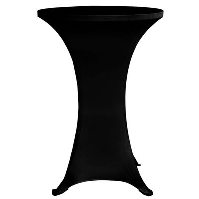 vidaXL Obrusy na stojaci stôl 4 ks čierne Ø70 cm naťahovacie