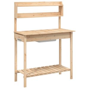 vidaXL St&ocirc;l na pres&aacute;dzanie s um&yacute;vadlom 147,5x44x139,5 cm jedľov&yacute; mas&iacute;v