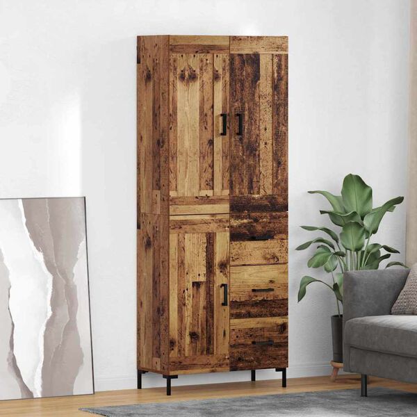 vidaXL Highboard so z&aacute;suvkou 2 pcs Star&eacute; drevo Kompozitn&eacute; drevo