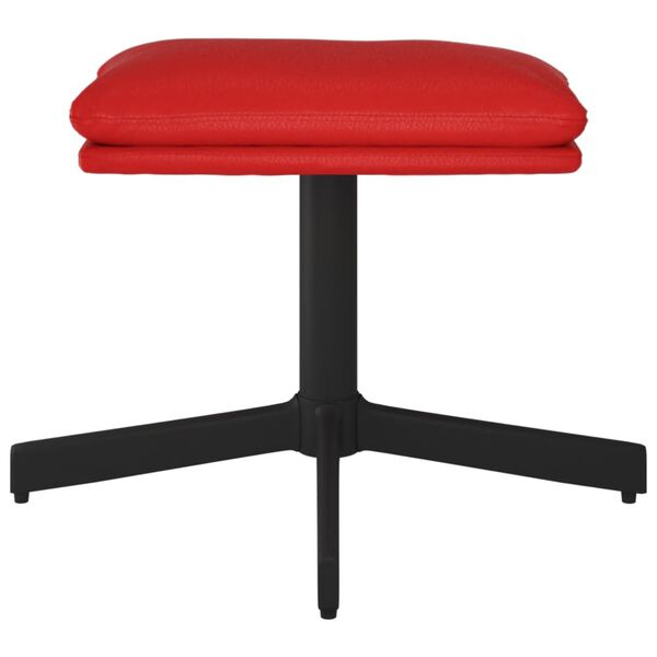 vidaXL Podnožka vínovo červená 60x60x36 cm umelá koža