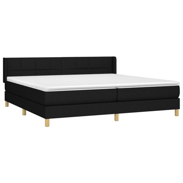 vidaXL Boxspring posteľ s matracom čierna 200x200 cm l&aacute;tka
