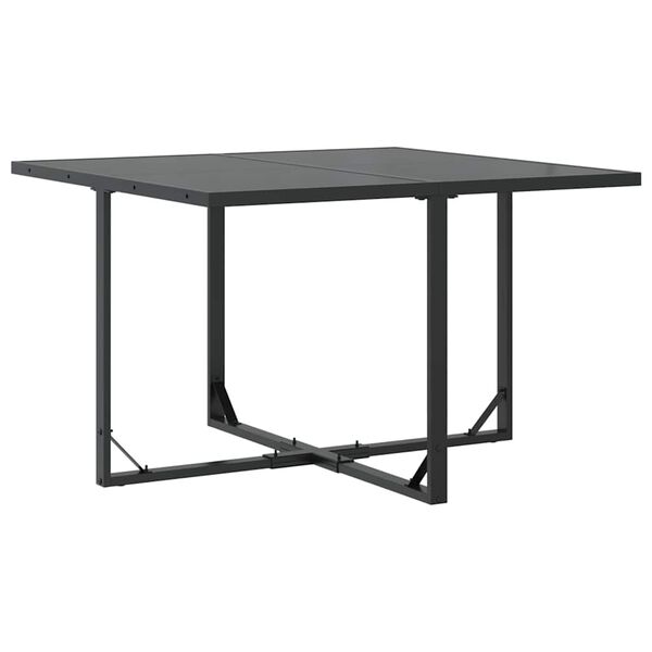 vidaXL Záhradný jedálenský set 5 pcs Čierna Oceľ