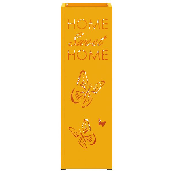 vidaXL Stojan na slnečník Horčicová 15.5 x 15.5 x 49 cm Kov