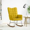vidaXL Hojdacie kreslo žlt&eacute; zamatov&eacute;