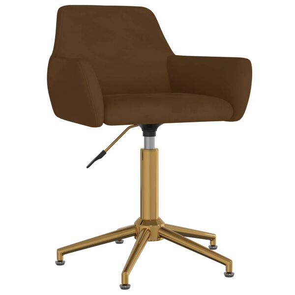 vidaXL Otočn&aacute; jed&aacute;lensk&aacute; stolička hned&aacute; zamatov&aacute;