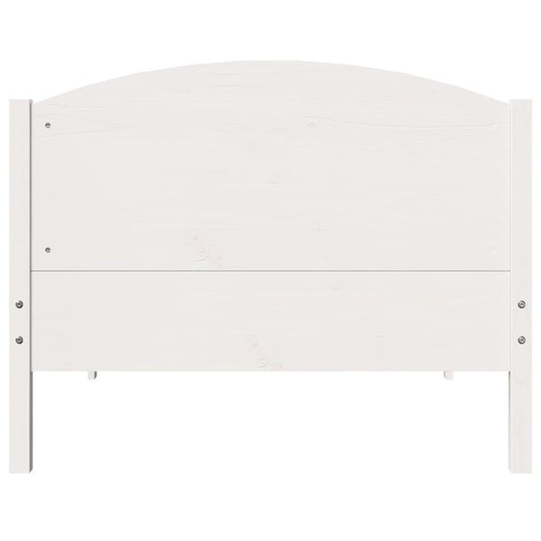 vidaXL Posteľ bez matraca biela 100x200 cm borovicov&yacute; mas&iacute;v