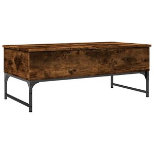 vidaXL Konferenčn&yacute; stol&iacute;k dymov&yacute; dub 100x50x40 cm kompozitn&eacute; drevo kov