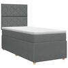 vidaXL Posteľ boxspring s matracom Tmavosiv&aacute; Jednoduch&yacute; L&aacute;tka