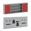 vidaXL Pracovná skrinka so zásuvkou 7 pcs Červená 150 x 55 x 200 cm