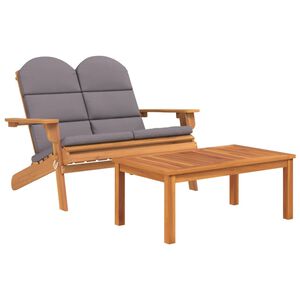 vidaXL 2-dielna z&aacute;hradn&aacute; sedacia s&uacute;prava Adirondack ak&aacute;ciov&yacute; mas&iacute;v