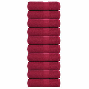 vidaXL Utierky na um&yacute;vanie FROGN 10 ks bordov&eacute; 30x30 cm 360 g/m&sup2;