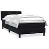 vidaXL Box Spring Posteľ s matracom Čierna 100x220 cm Zamat