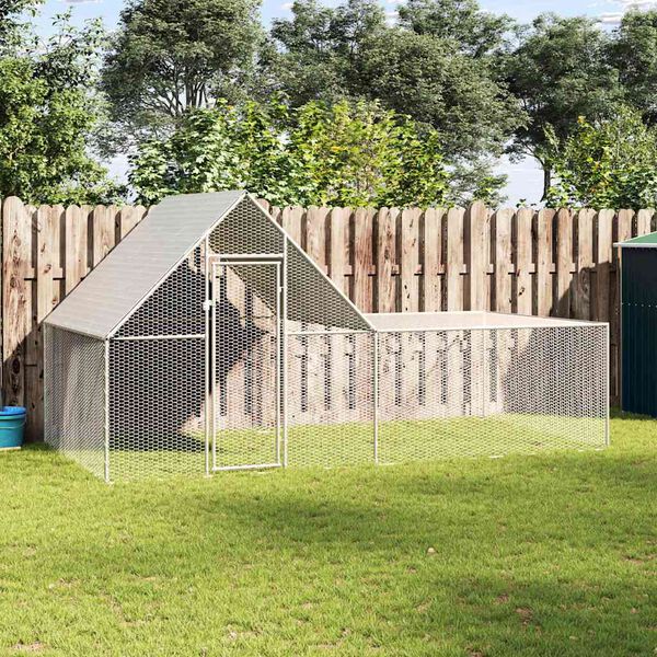 vidaXL Kur&iacute;n 4x2x2 m, pozinkovan&aacute; oceľ