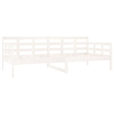 vidaXL Denná posteľ biela masívna borovica 90x200 cm