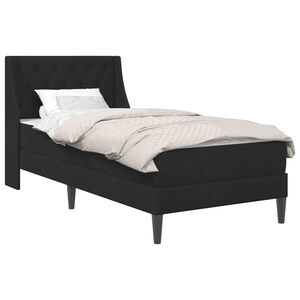 vidaXL R&aacute;m postele s matracom s matracmi Čierny 80 x 200 cm Zamat