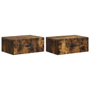 vidaXL N&aacute;stenn&aacute; nočn&aacute; skrinka 2 ks Dymov&yacute; dub 49 x 34,5 x 20 cm