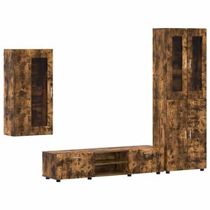 vidaXL Zostava TV skriniek N&aacute;stenn&yacute; FLORIN Dymov&aacute; dub Kompozitn&eacute; drevo