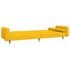 vidaXL 2-miestna rozkladacia pohovka s podnožkou žlt&aacute; zamat