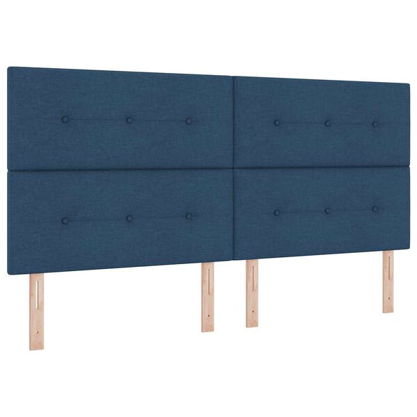 vidaXL Boxspring posteľ s matracom tmavo&scaron;ed&aacute; 90x190 cm Modr&aacute; l&aacute;tka