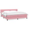 vidaXL Box Spring Posteľ s matracmi Ružov&aacute; 180x210 cm Zamat